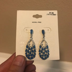 Blue and Sparkle Earrings